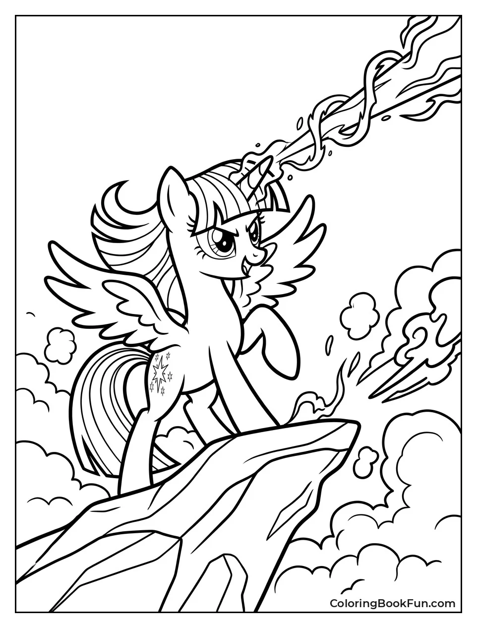 Twilight Firing Magic at Tirek