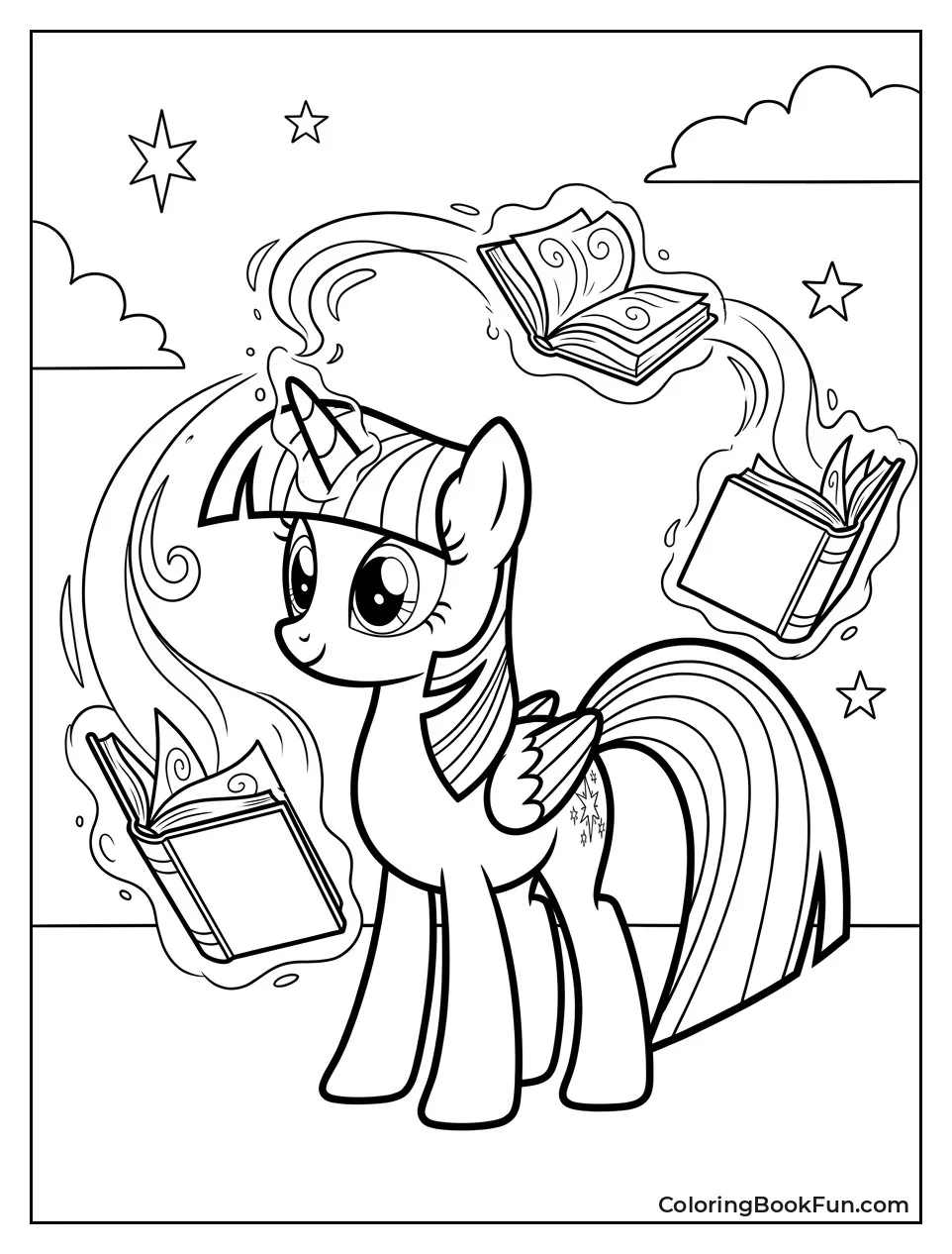 Twilight Casting Spell with Books