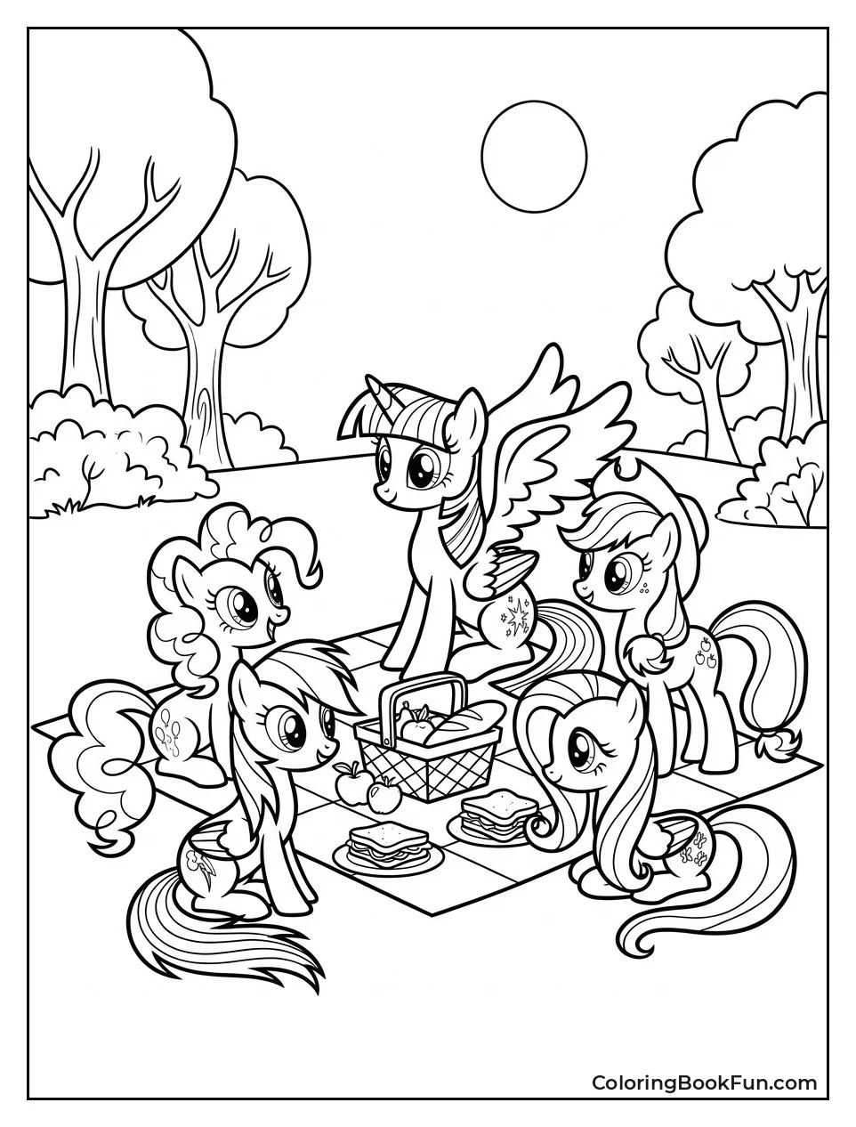 Twilight Enjoying Picnic with Friends