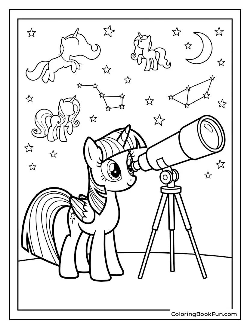 Twilight Stargazing Through Big Telescope