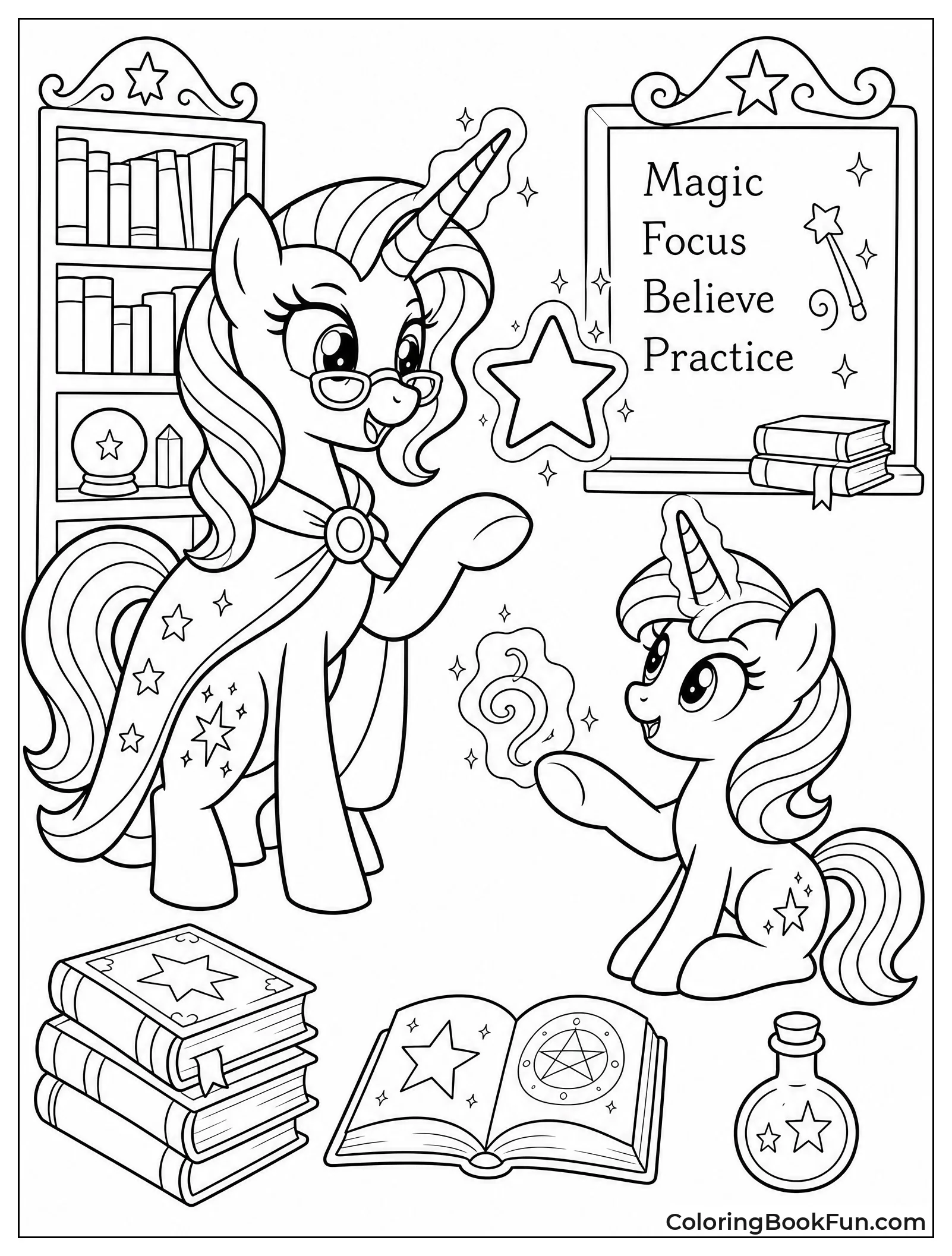 Twilight Teaching Magic to Starlight