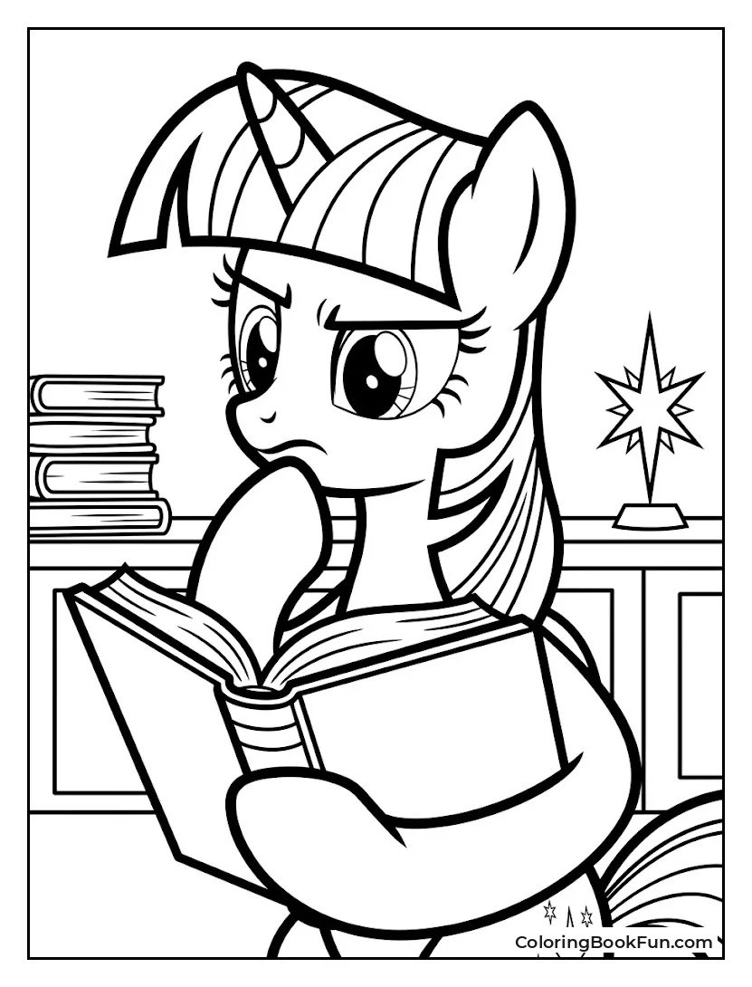 Twilight Frowning While Holding Book