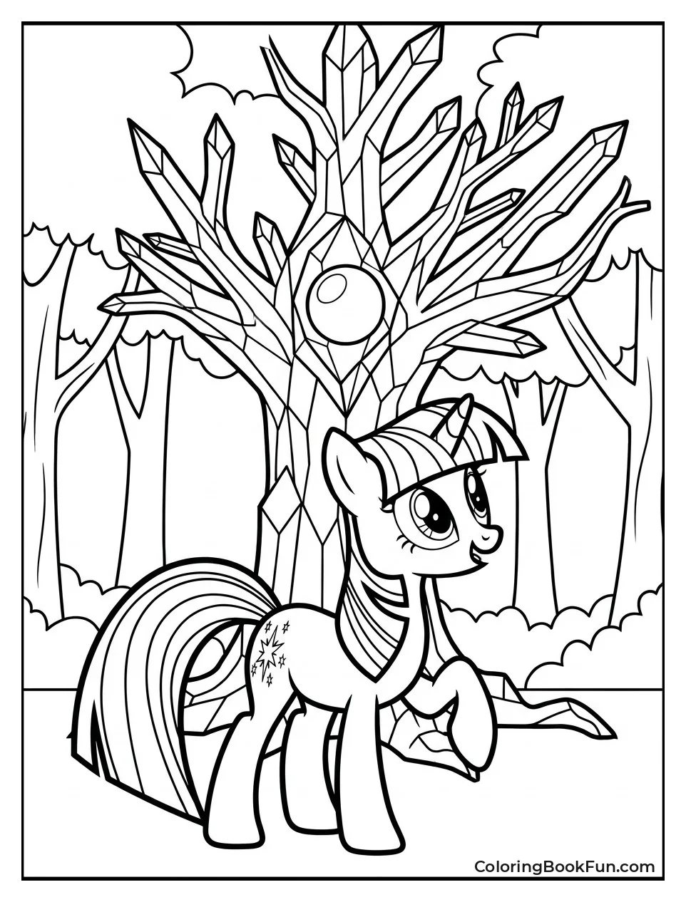 Twilight Standing Before Tree of Harmony