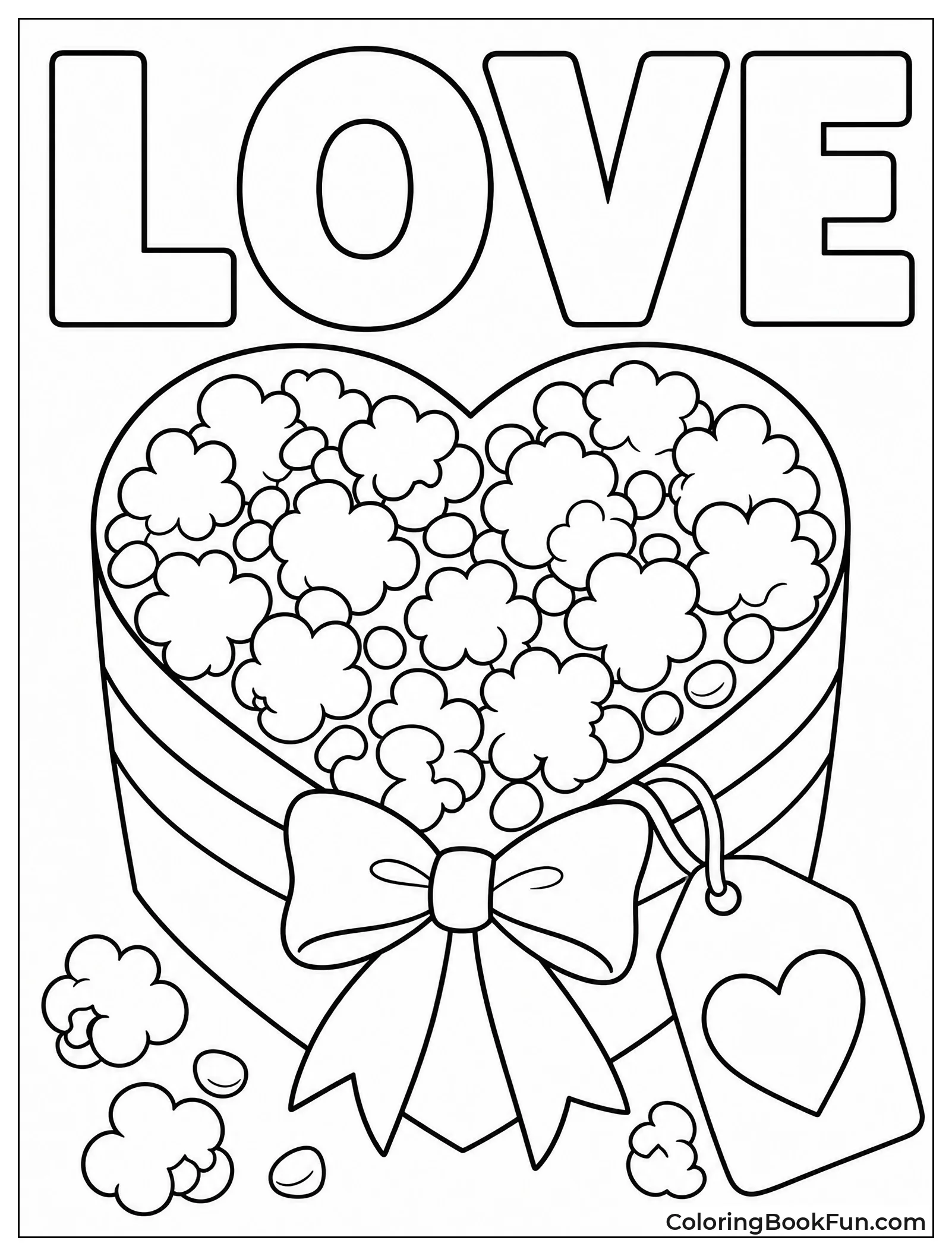 Popcorn in Valentine Heart Box