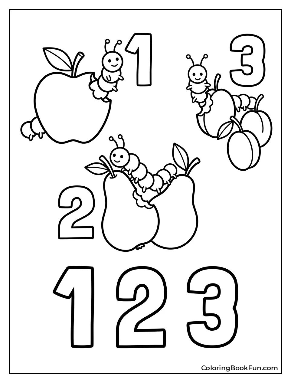 Fruits Labeled with Counting Numbers