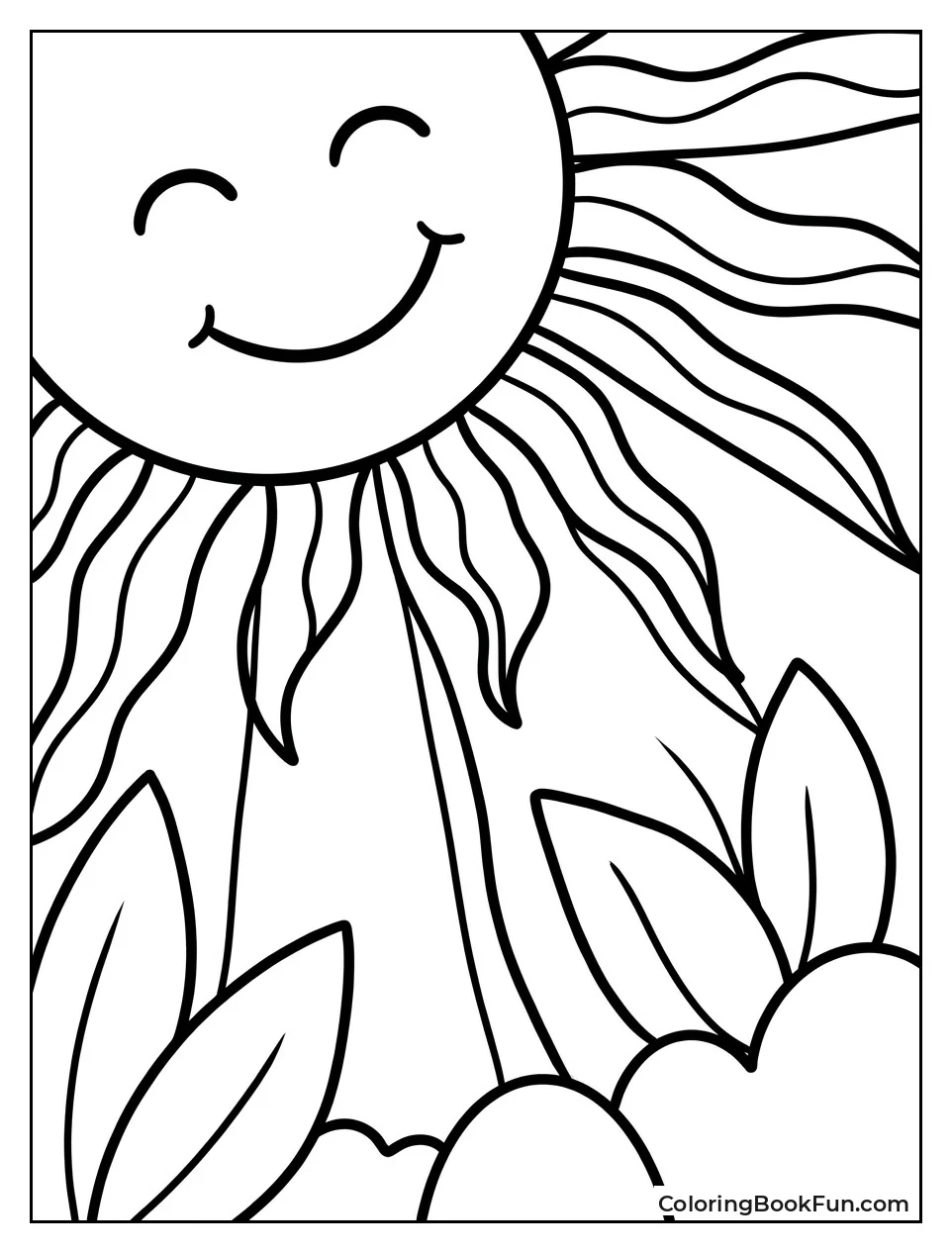Smiling Sun Shining in Garden