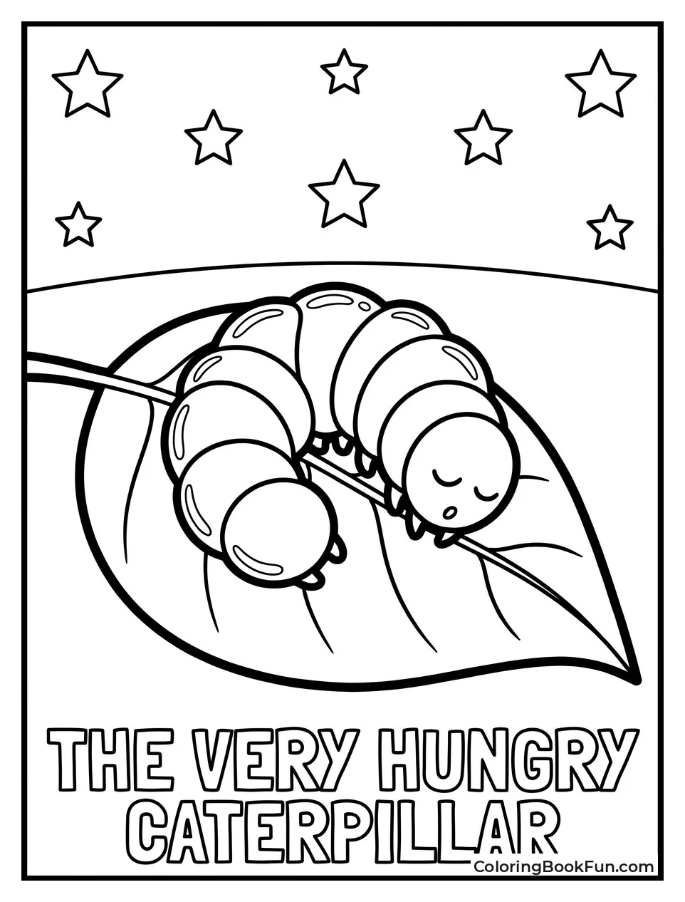 Caterpillar Asleep Under Starry Sky