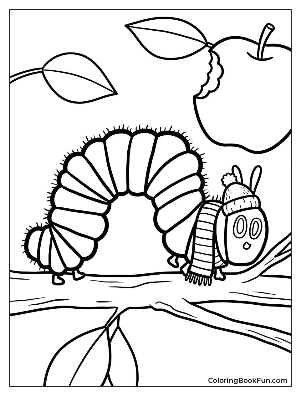 Caterpillar Wearing Scarf and Beanie
