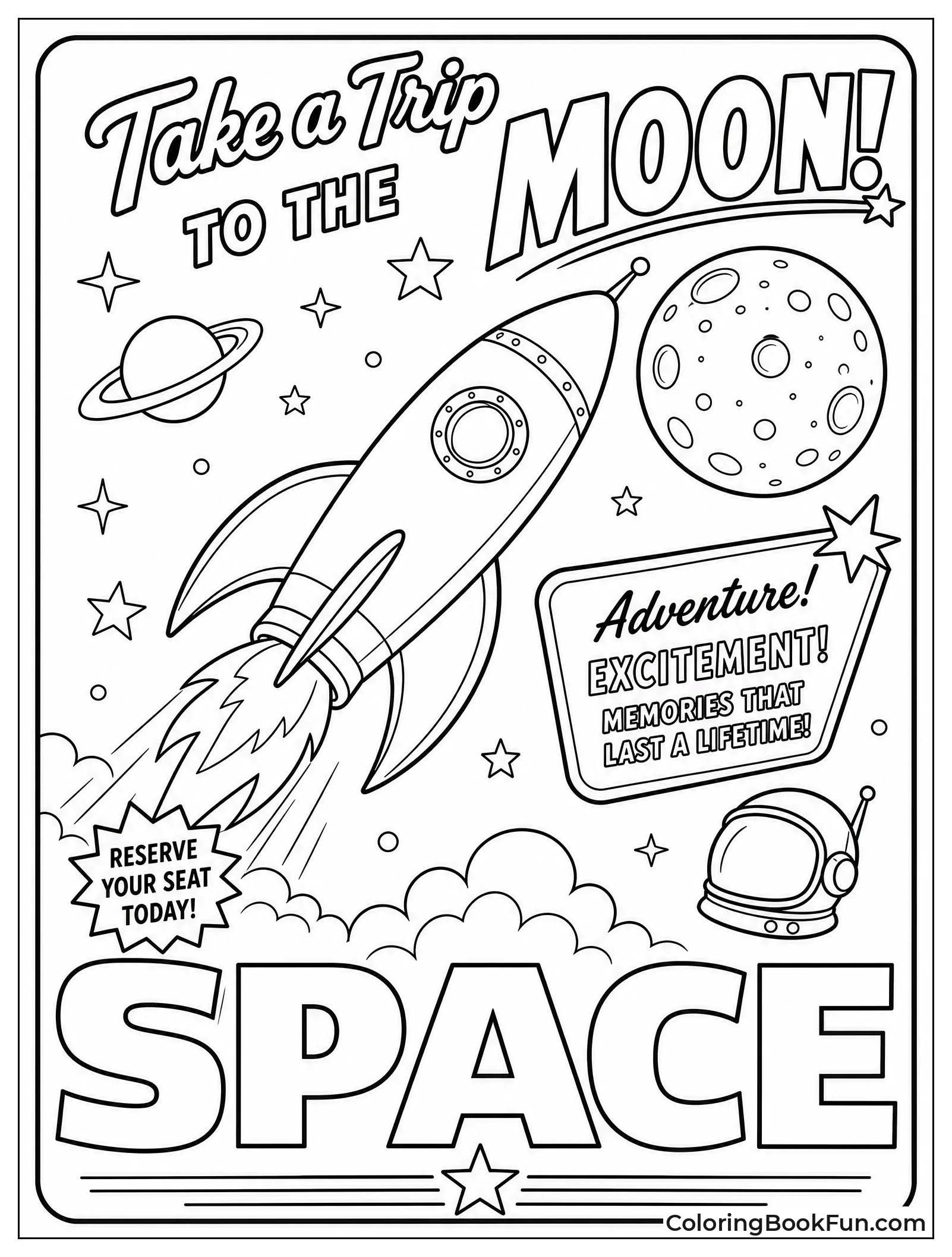 Vintage Poster for Moon Trip