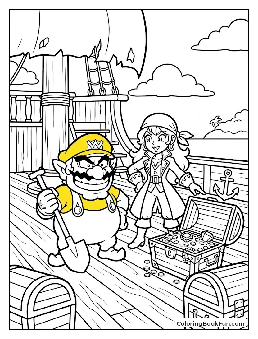 Wario Sails with Captain Syrup
