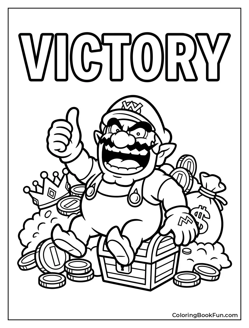 Wario Celebrates His Big Win