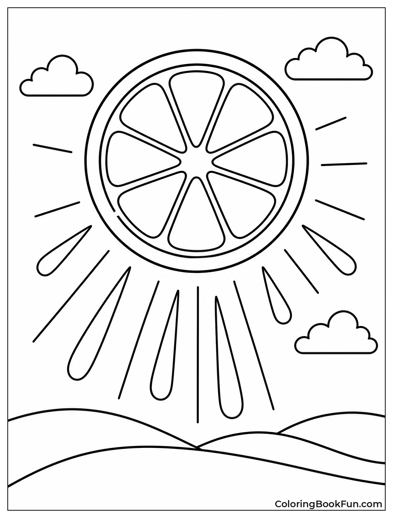 Sun Shaped Like an Orange Slice