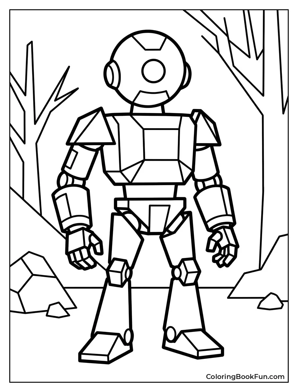 Geometric Robot with Sharp Shapes