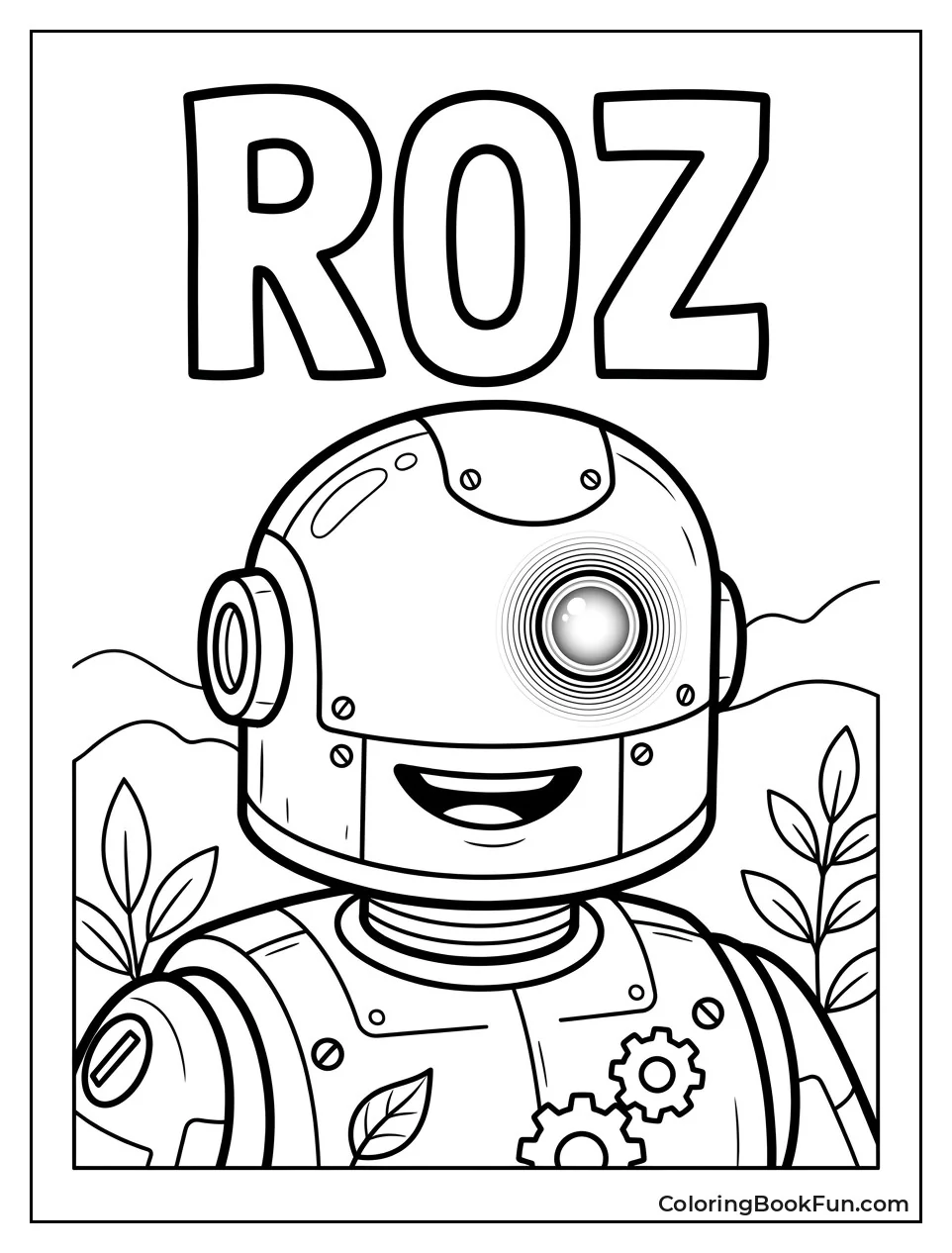 Roz Smiles with Glowing Eye
