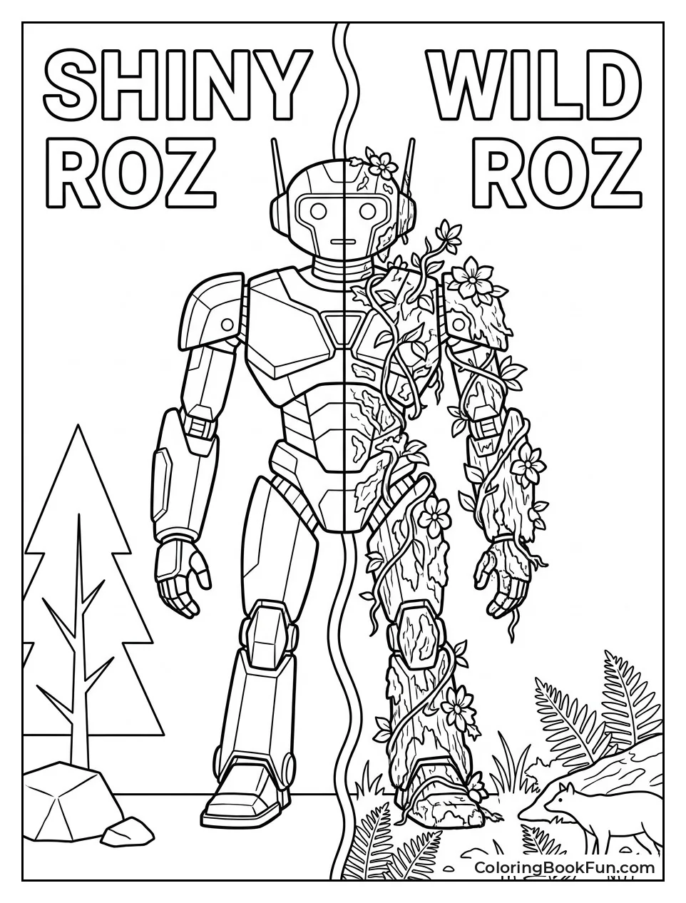 Shiny Roz next to Wild Roz