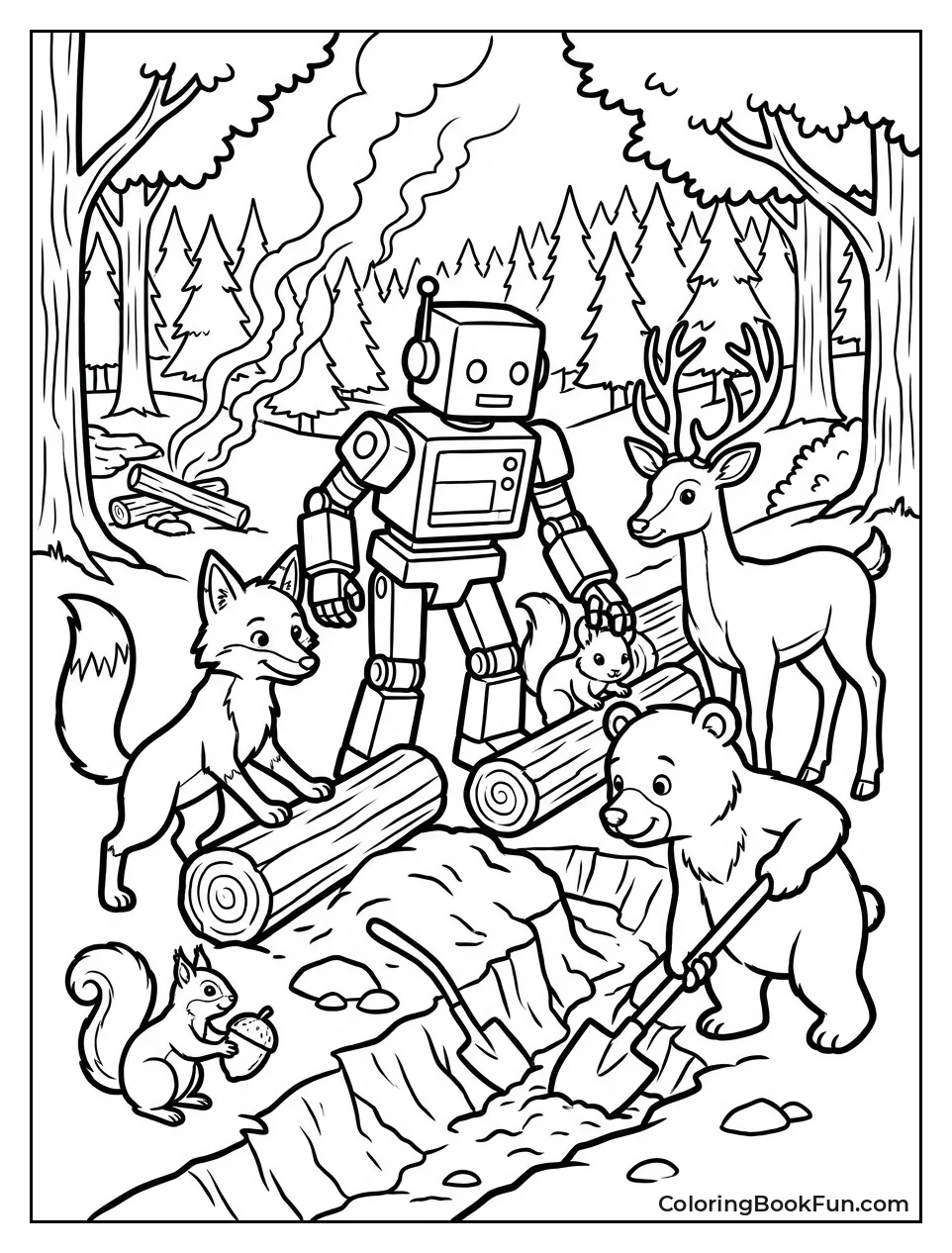 Friends Build a Firebreak