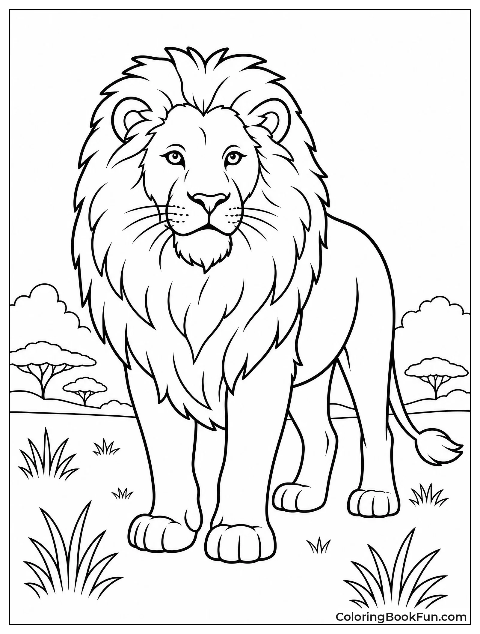 Lion with Thick Winter Mane