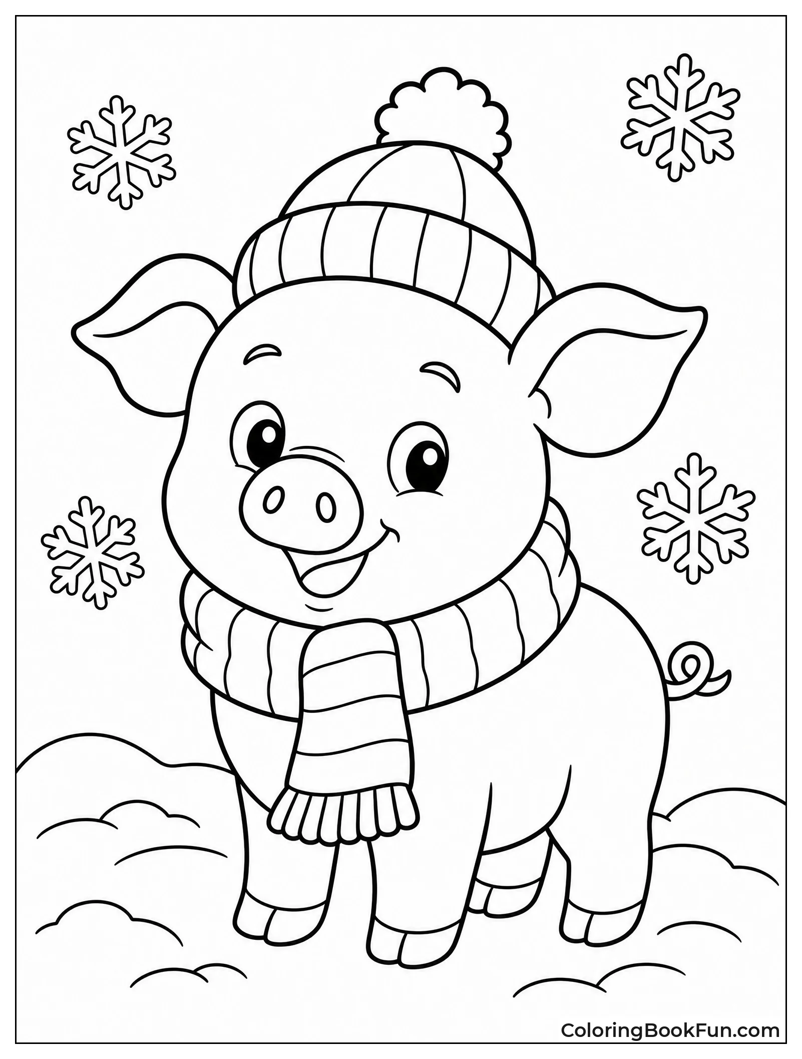 Piggy Dressed for Winter