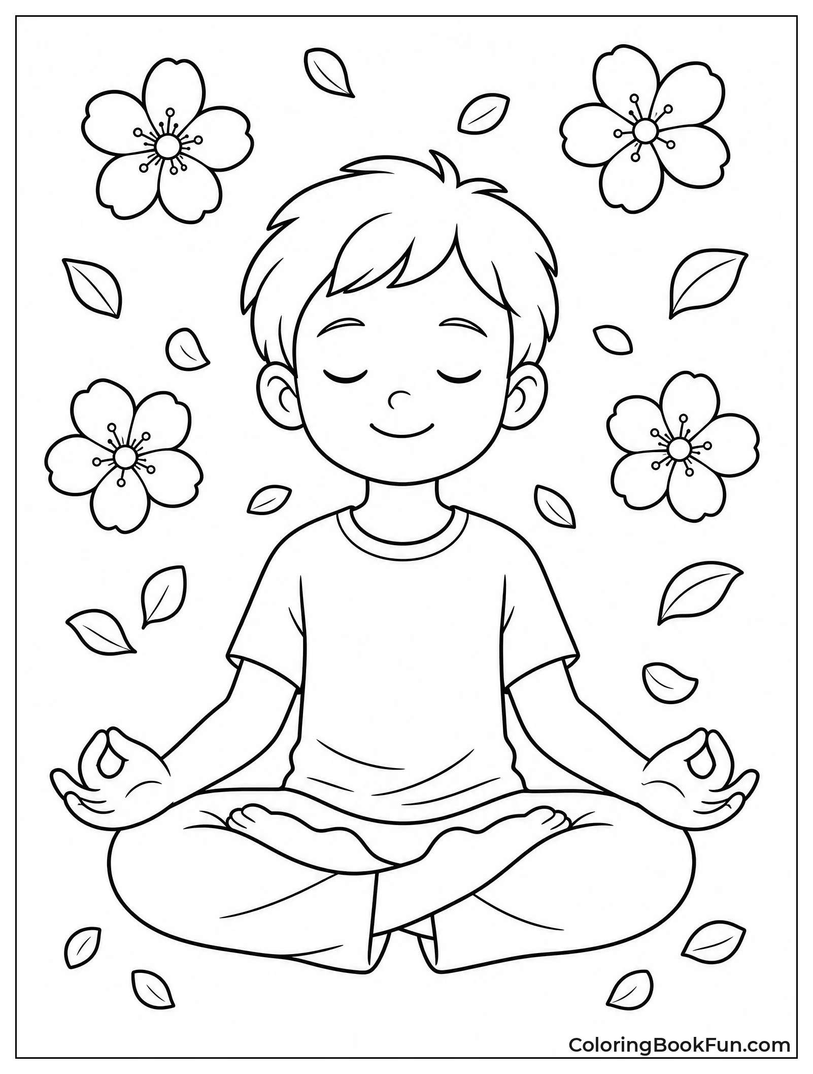 Child Meditating in Lotus Pose