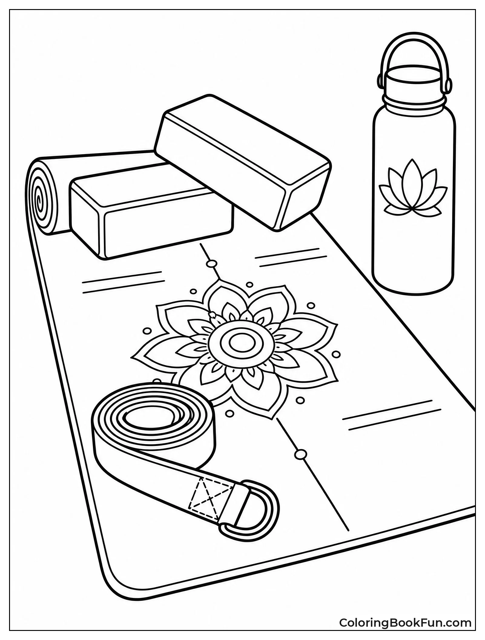 Close Up of Yoga Mat Tools