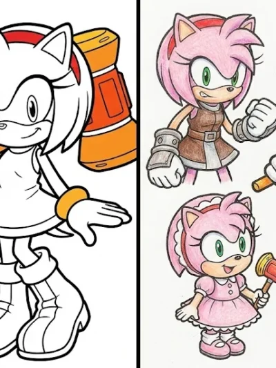 Amy Rose coloring pages
