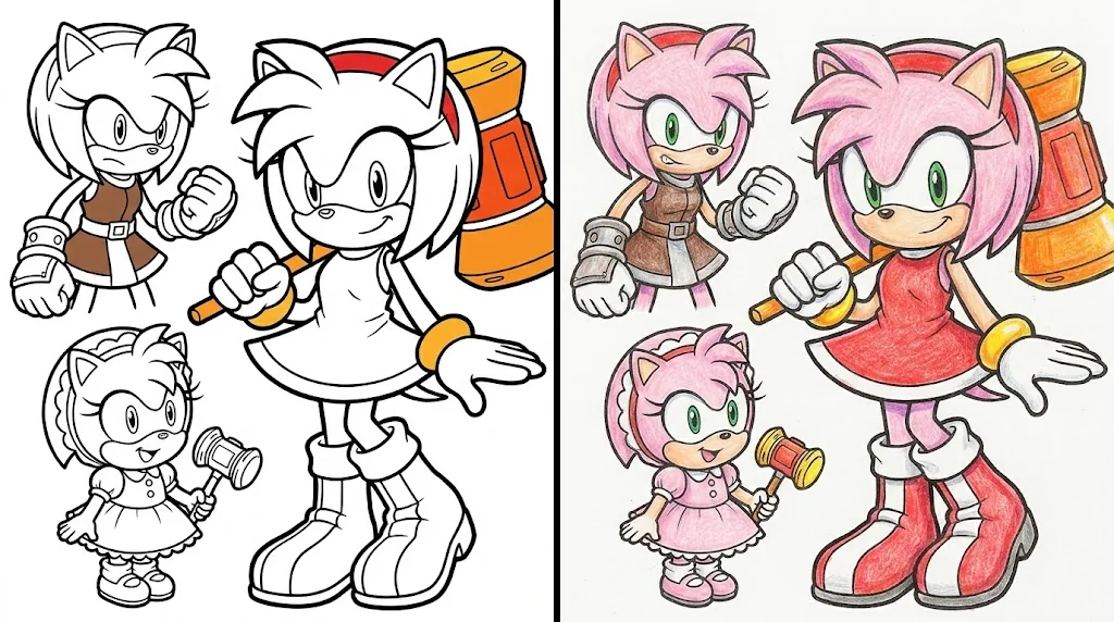 42 Amy Rose Coloring Pages (Free PDFs)