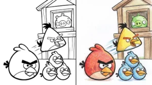 angry birds coloring pages