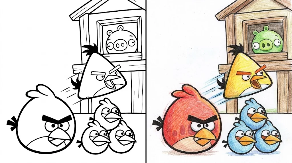 40 Angry Birds Coloring Pages (Free PDFs)