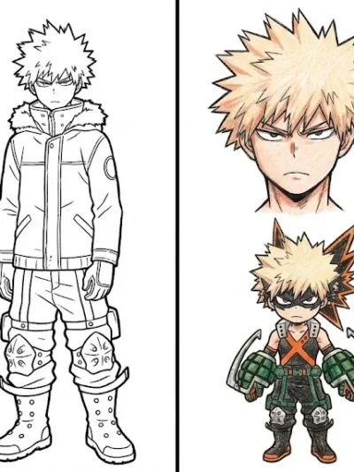 Bakugo coloring pages