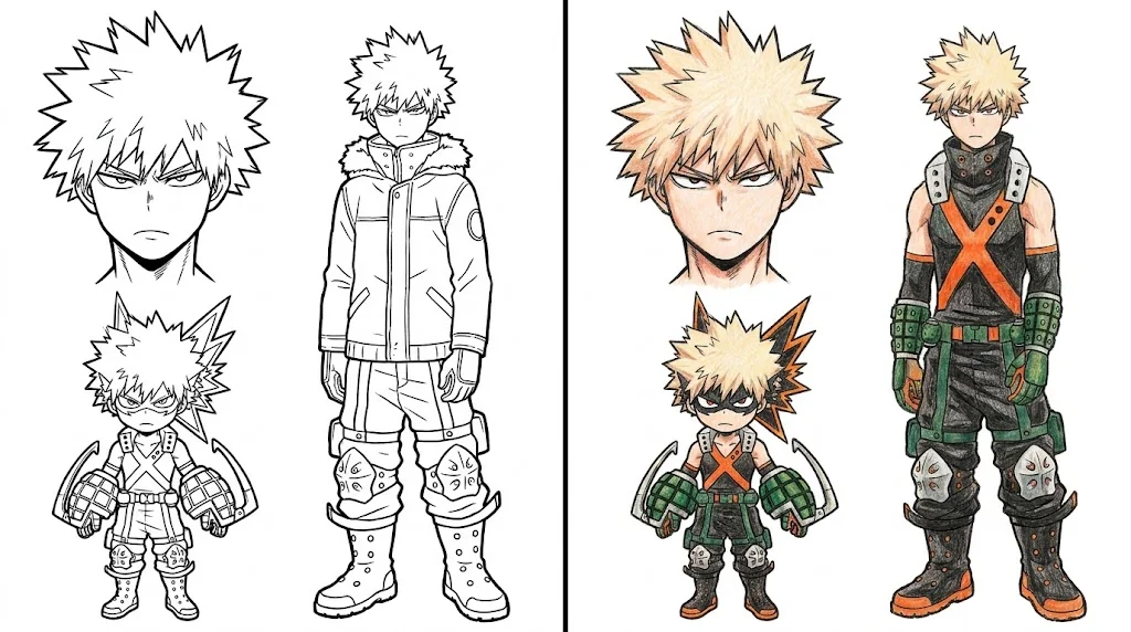 40 Bakugo Coloring Pages (Free PDFs)