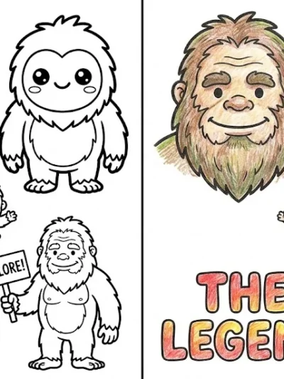 Bigfoot coloring pages