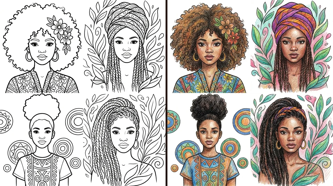 40 Black Girl Coloring Pages (Free PDFs)