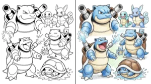 blastoise coloring pages