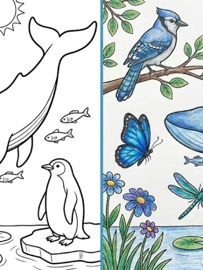 Blue coloring pages