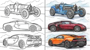 bugatti coloring pages