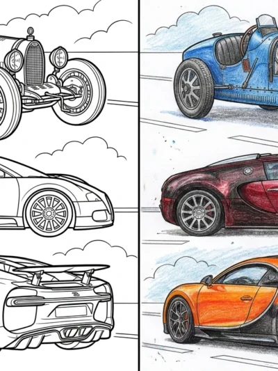 Bugatti coloring pages