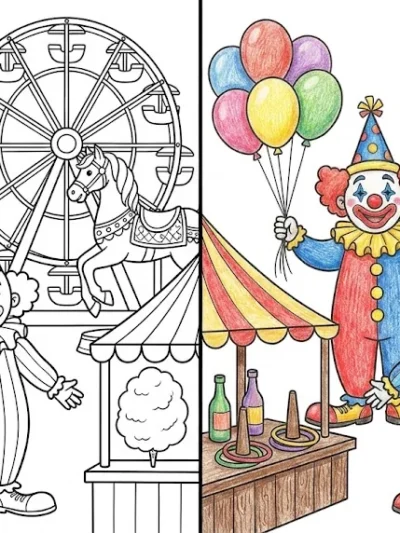 Carnival coloring pages