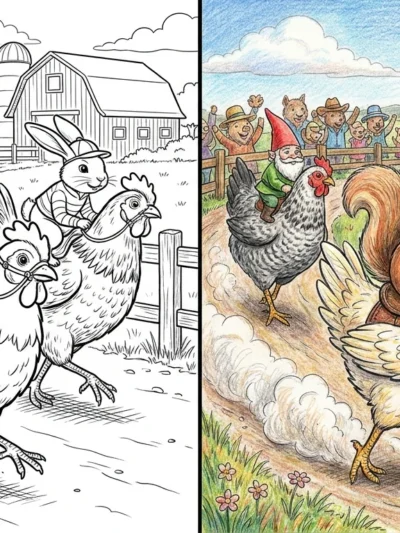 Chicken Jockey coloring pages