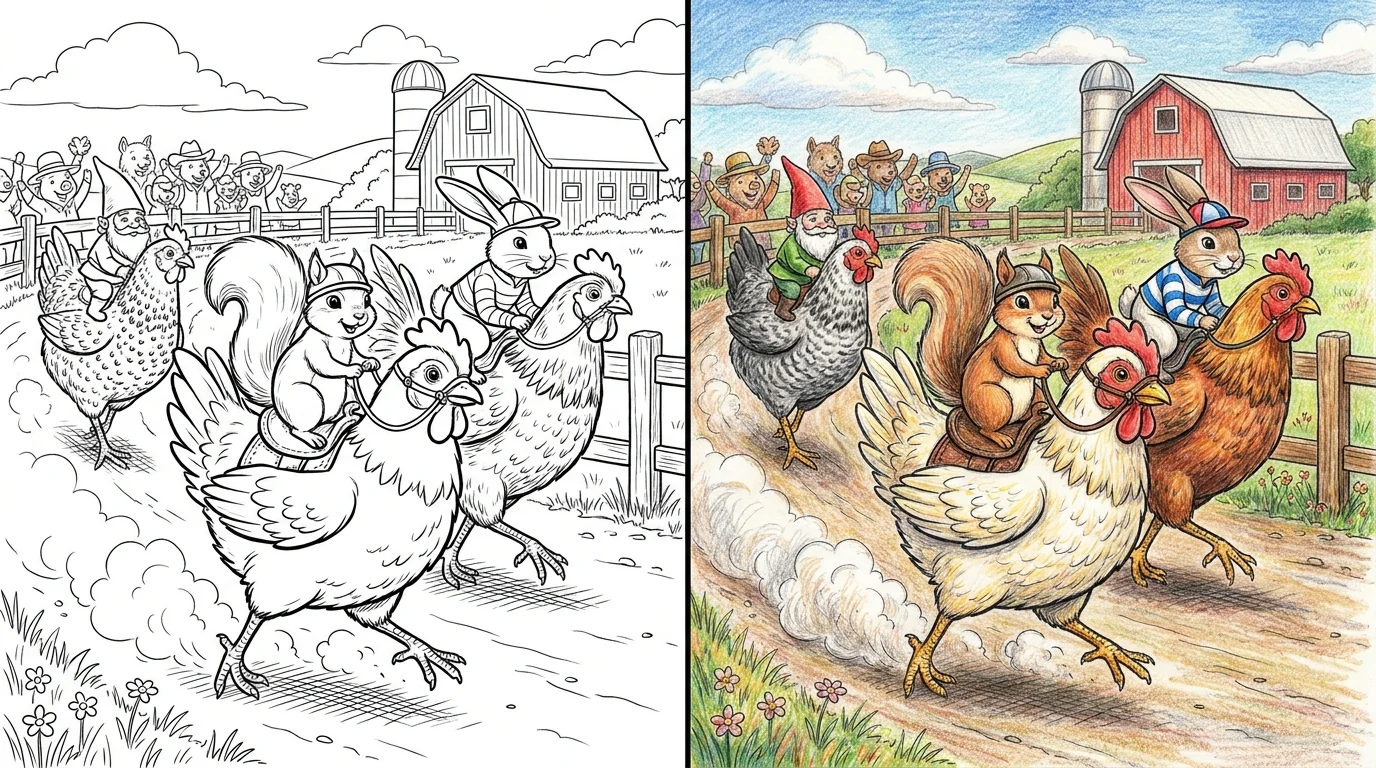 38 Chicken Jockey Coloring Pages (Free PDFs)