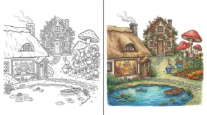 cottagecore coloring pages