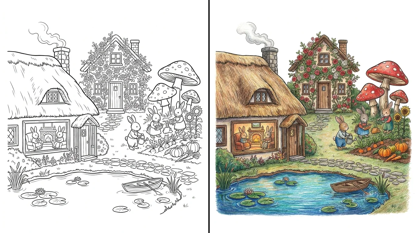 47 Cottagecore Coloring Pages (Free PDFs)