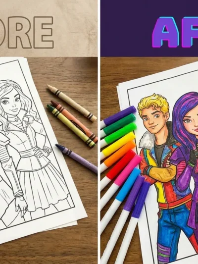 Descendants coloring pages