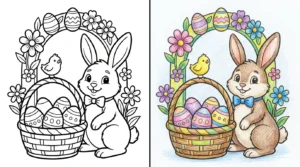 easter bunny coloring pages