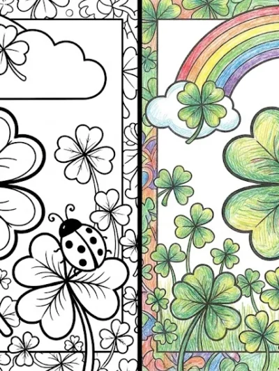 Four Leaf Clover coloring pages