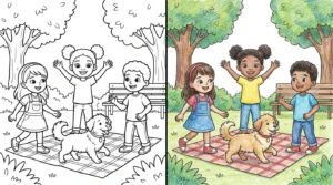friends coloring pages