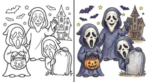 ghostface coloring pages
