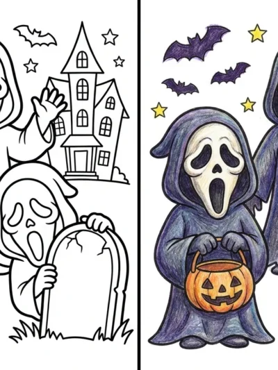 Ghostface coloring pages