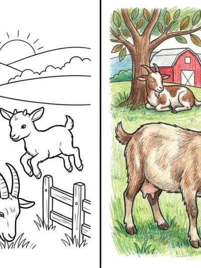 Goat coloring pages