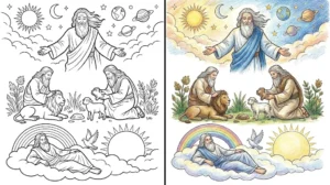 god coloring pages