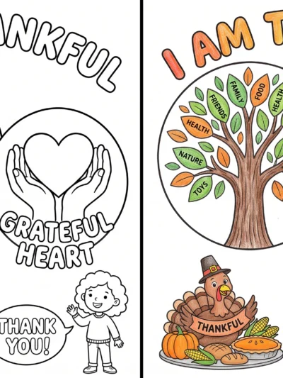 Gratitude coloring pages